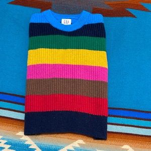 GAP rainbow stripe sweater